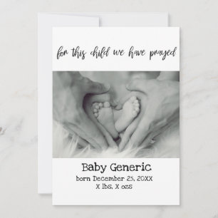 Para este niño hemos rogado la invitación del