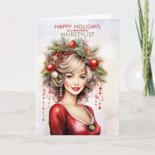 para Estilista de Pelo Navidad Peinado en Rojo y V