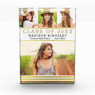 Para Fotos Bloque de graduación de color EDITABLE de bandas 