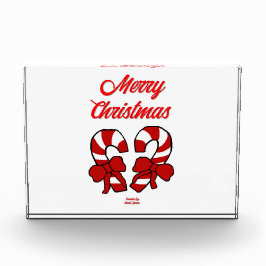 Para Fotos Bloque fotográfico horizontal de bastones de navid