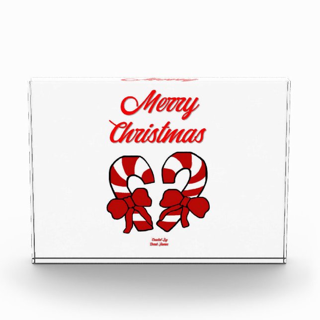 Para Fotos Bloque fotográfico horizontal de bastones de navid (Anverso)