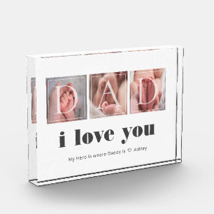 Para Fotos Bloque fotográfico personalizado I Love You Dad
