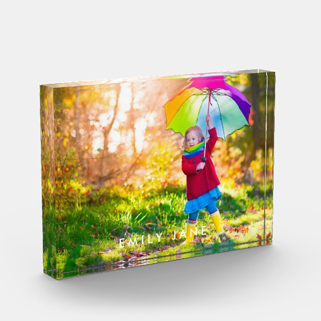 Para Fotos Capa blanca de encargo del texto del bloque el | (Izquierda)