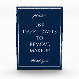 Para Fotos Clásico sencillo bloque de toallas de baño azul