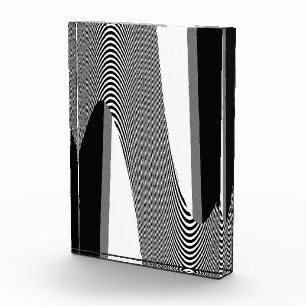 Para Fotos Diseño De Arte De Op En Blanco Y Negro, Bloque De 