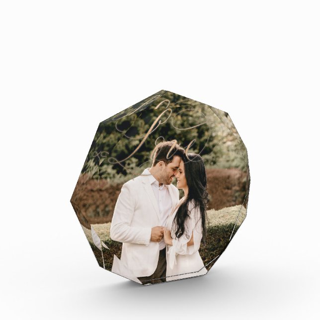 Para Fotos Elegante caligrafía L-O-V-E Bloque fotográfico (Izquierda)