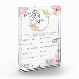 Para Fotos Espio Bloque fotográfico de juegos de Baby Shower