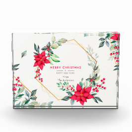 Para Fotos Hermosa acuarela Navidades Flores Bloque fotográfi