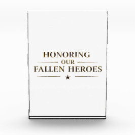 Para Fotos Honoring Our Fallen Heroes / Bloque de Acrílico 