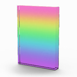 Para Fotos Luminoso bloque acrílico arcoiris