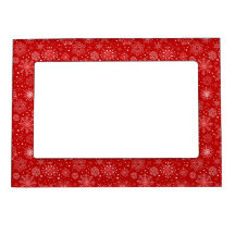 Marco rojo de la foto del navidad blanco de encaje