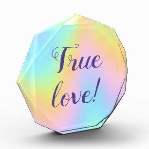 Para Fotos Magnífico bloque acrílico Boda del arcoiris pastor