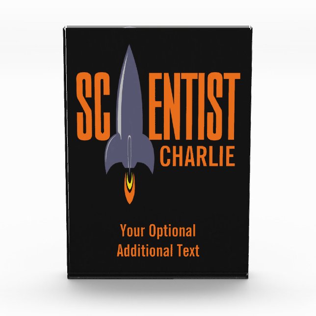 Para Fotos Premio de bloque de nombres personalizados de Rock (Anverso)