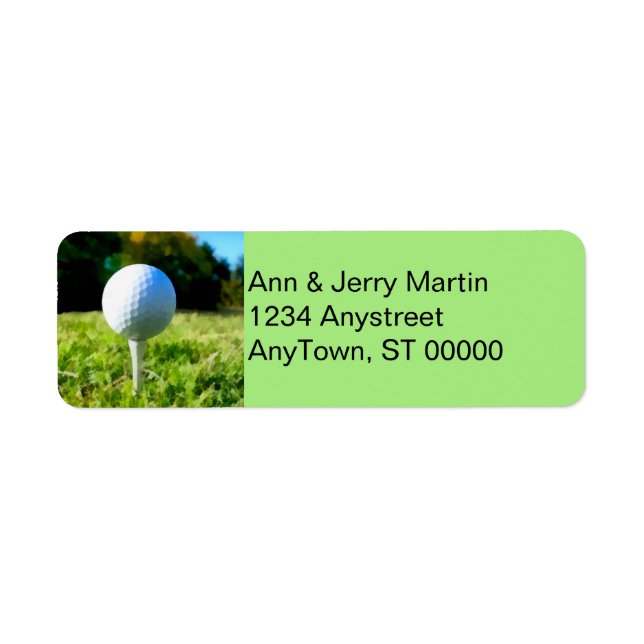 para golfistas dirección de retorno etiqueta de go (Frente)