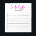 Para hacer el Bloc de notas rosado del guión de pi<br><div class="desc">Lista de tareas sencillas con el guión de nombre y pincel.</div>