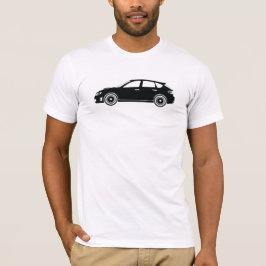 Para hombre blanco de la camiseta del esquema del