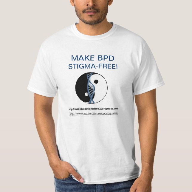Para hombre "haga el BPD Estigma-Libre!" Camiseta (Anverso)