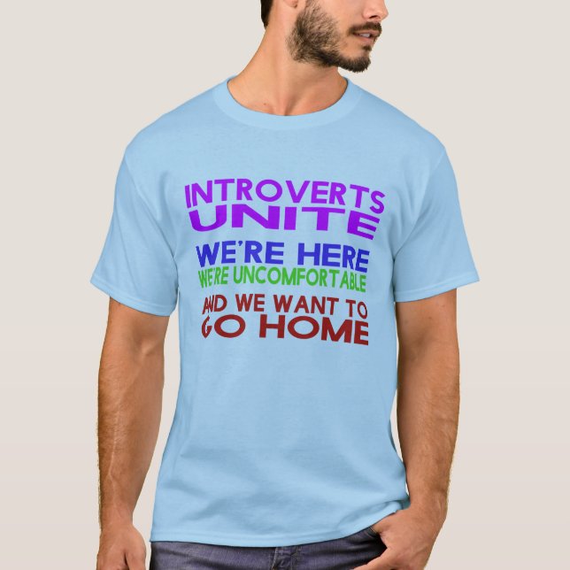 Para hombre "Introverts unen" la camiseta 2 (Anverso)