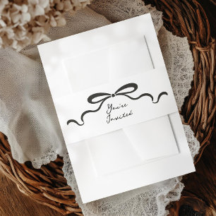 Para Invitaciones Cintas entintadas y plegadas