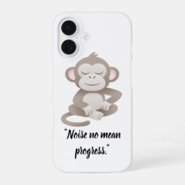 Para iPhone 16 Calm Confidence Monkey – Funda de teléfono minimal