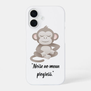 Para iPhone 16 Calm Confidence Monkey – Funda de teléfono minimal