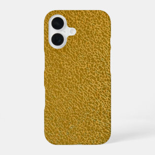 Para iPhone 16 Elegante Funda Protectora con Textura de Oro