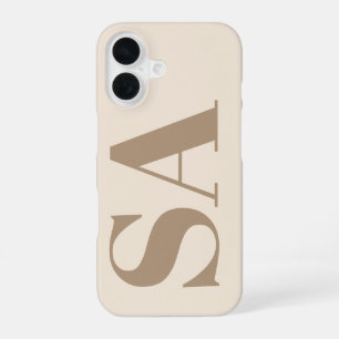 Para iPhone 16 Funda Case-Mate de moda en Blanco Antiguo con Mono