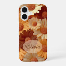 Funda con nombre personalizado y patrón floral boh