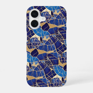 Para iPhone 16 Funda con patrón de oro kintsugi de Japón