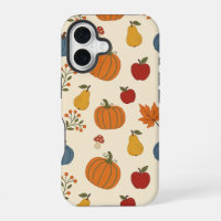 Funda de Calabazas de Cosecha de Otoño Frutas Patr