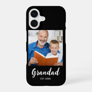 Para iPhone 16 Funda de foto con guión establecido de abuelo - Ca