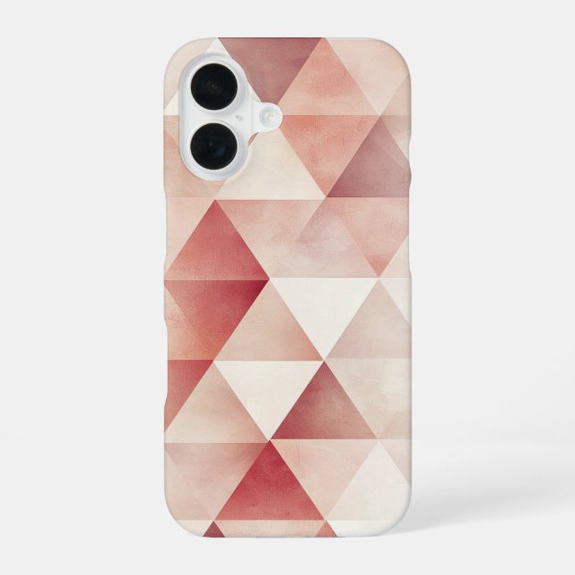 Para iPhone 16 Funda de geometría de Rubor (Reverso )