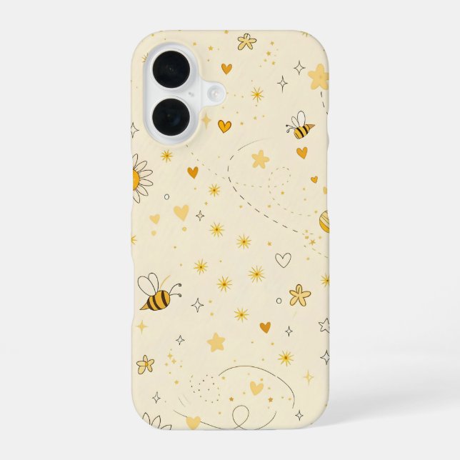 Para iPhone 16 Funda de teléfono abeja (Reverso )