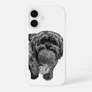 Para iPhone 16 Funda de teléfono artística con perro Shih Tzu y p