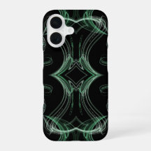 Funda de teléfono Black & Green Fractal