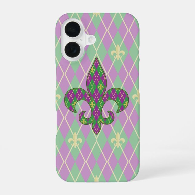 Para iPhone 16 Funda de teléfono Carnival Argyle Case-Mate (Reverso )