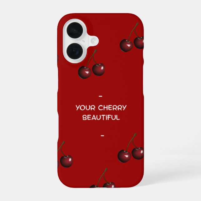 Para iPhone 16 Funda de teléfono Cherry Beautiful (Reverso )