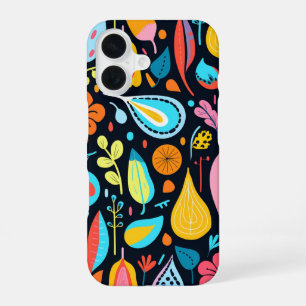 Para iPhone 16 Funda de teléfono colorida estética vintage estilo