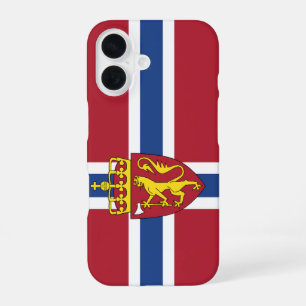 Para iPhone 16 Funda de teléfono con bandera de Noruega