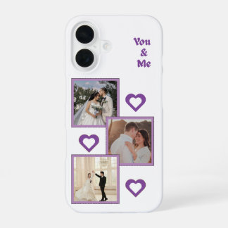 Para iPhone 16 Funda de teléfono con collage de fotos personaliza