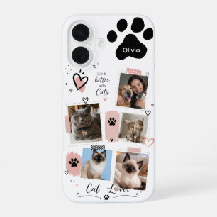 Para iPhone 16 Funda de teléfono con collage de fotos personaliza