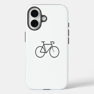 Para iPhone 16 Funda de teléfono con diseño de bicicleta minimali