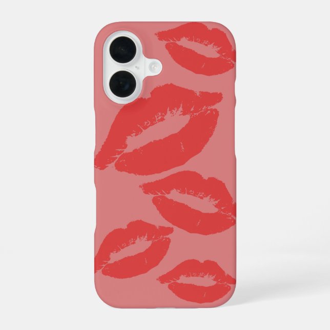 Para iPhone 16 Funda de teléfono con diseño de labios (Reverso )