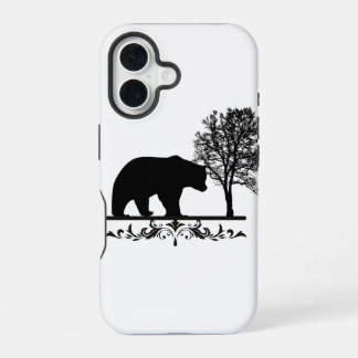 Para iPhone 16 funda de teléfono con diseño de oso, apple