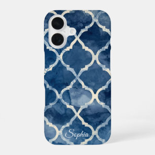 Para iPhone 16 Funda de teléfono con enrejado arabesco – Geo acua