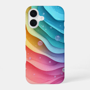 Para iPhone 16 Funda de teléfono con espiral de espectro de gelat