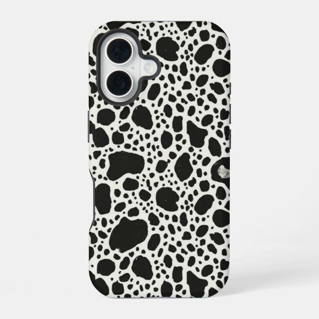 Para iPhone 16 Funda de teléfono con manchas de dálmata chic (Reverso )