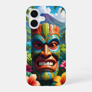 Para iPhone 16 Funda de teléfono con máscara Tiki
