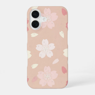 Para iPhone 16 Funda de teléfono con patrón continuo de flor de c