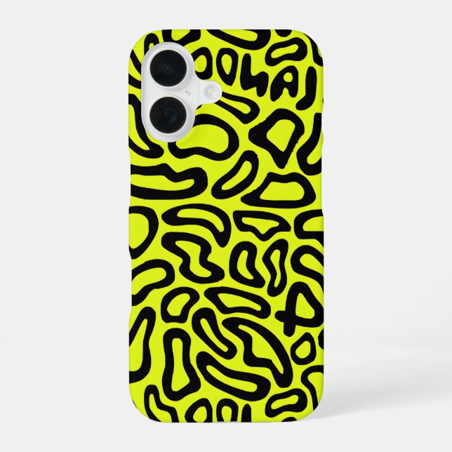 Para iPhone 16 Funda de teléfono con patrón de blob abstracto mod (Reverso )